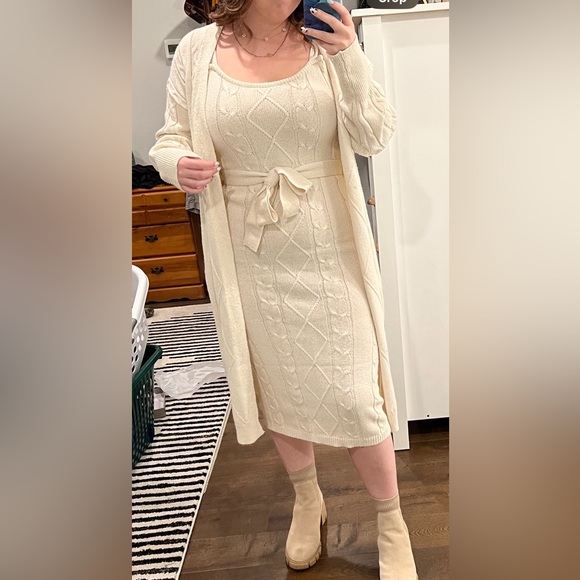 SHEIN cable knit sweater dress and cardigan - Picture 10 of 10
